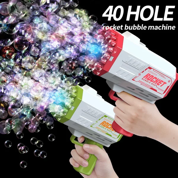40 hole handheld children's bubble machine