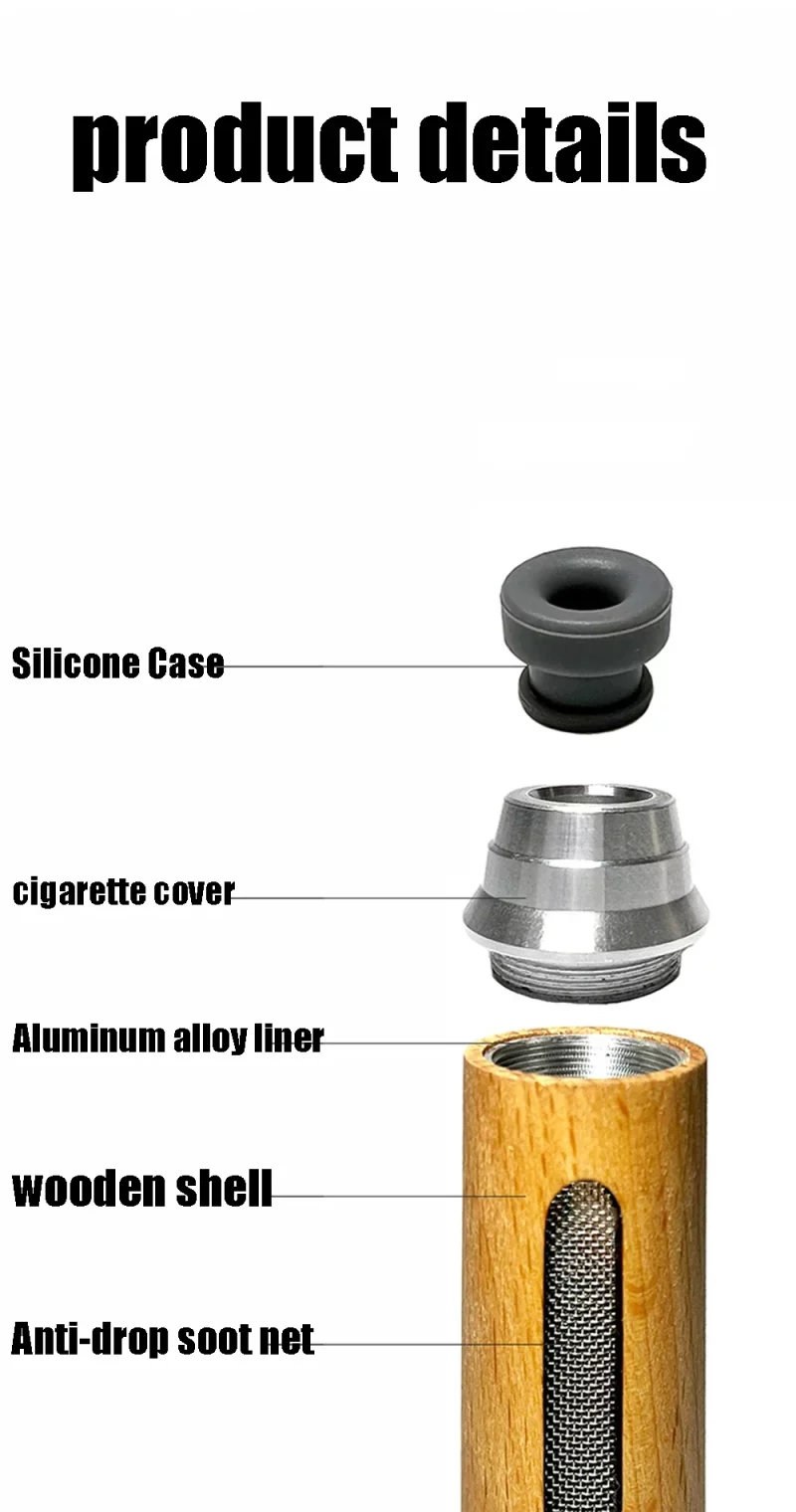 Anti-ash Luxury Wood Cigarette Holder - Image 14