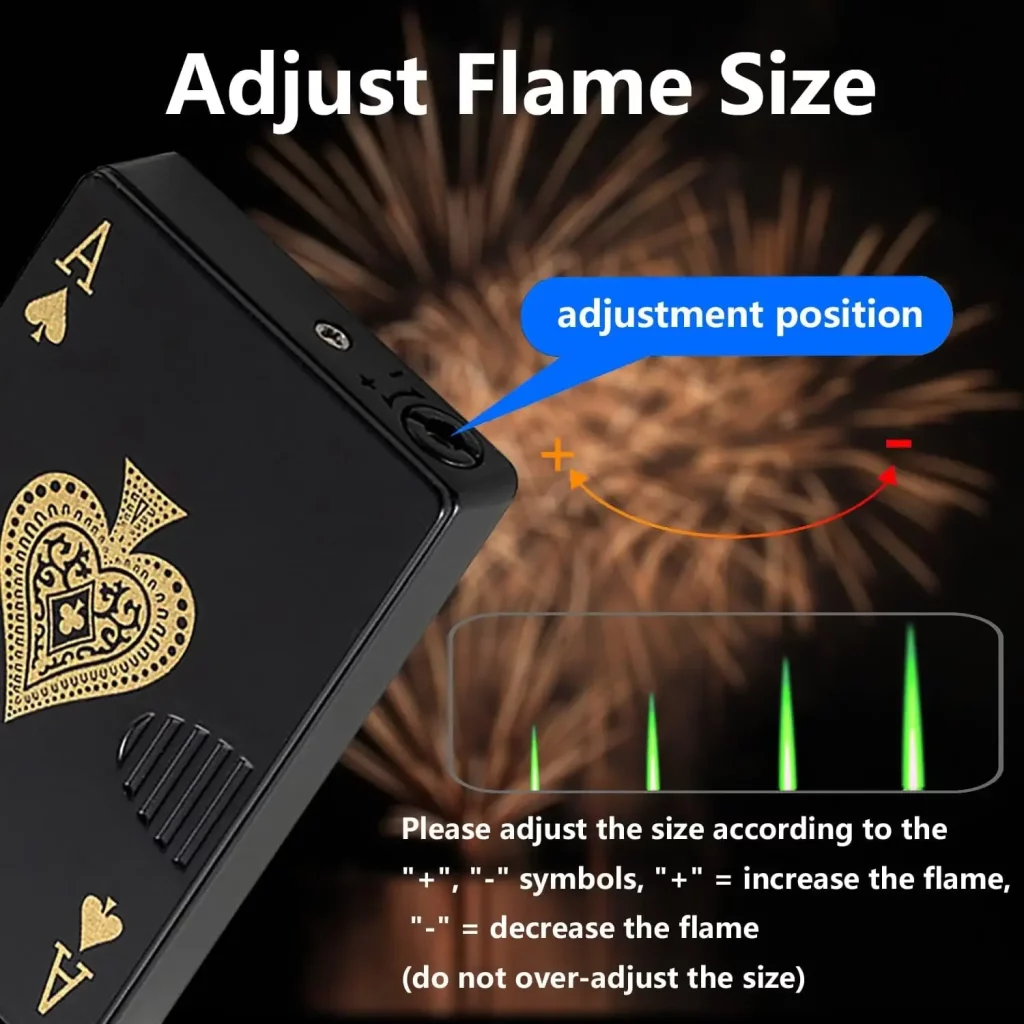 Poker lighter, Green Flame Ace Lighter - Image 5