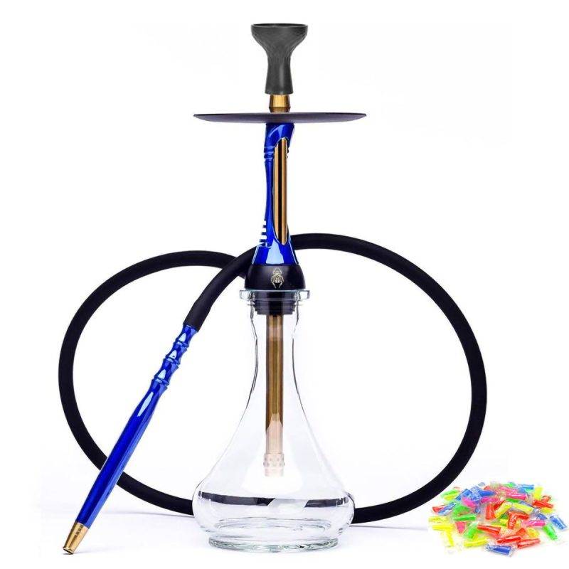 Steel Shisha Narguile  Complete Set with Glass Base, - Image 11