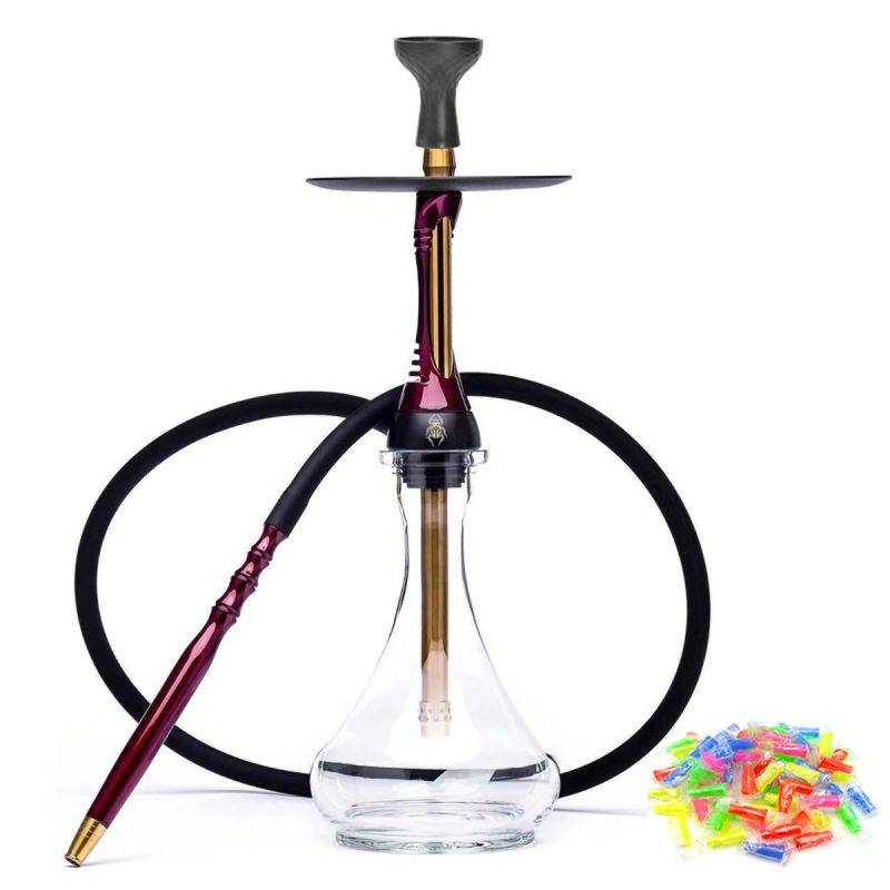 Steel Shisha Narguile  Complete Set with Glass Base, - Image 12