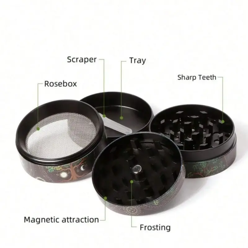 50mm Metal Dog Herb Grinder 4-Layer - Image 4