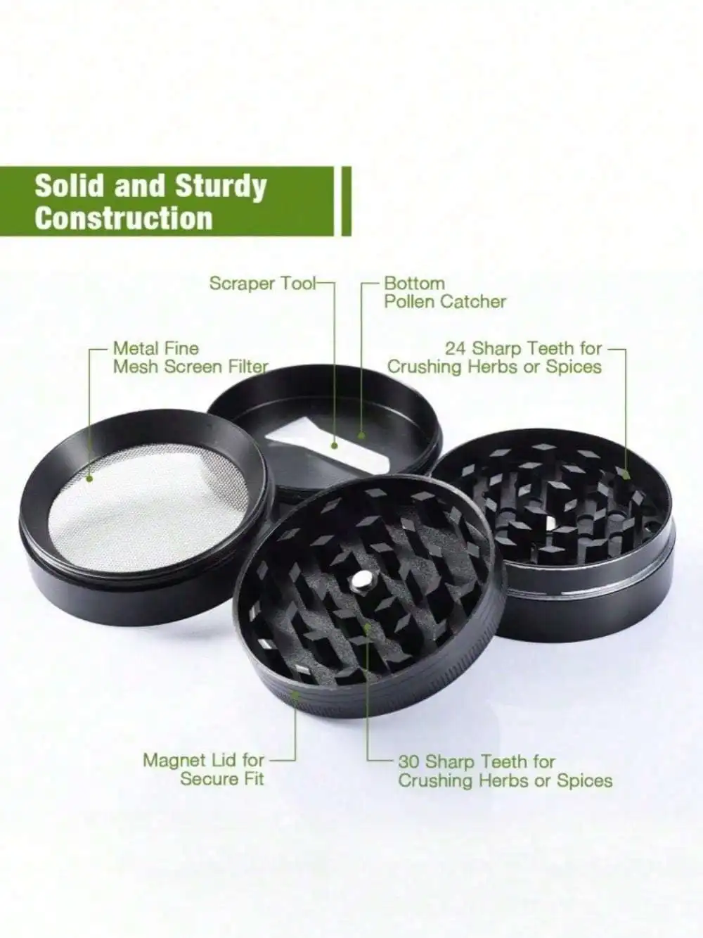 Metal Herb Grinder 4-Layer grinder - Image 12