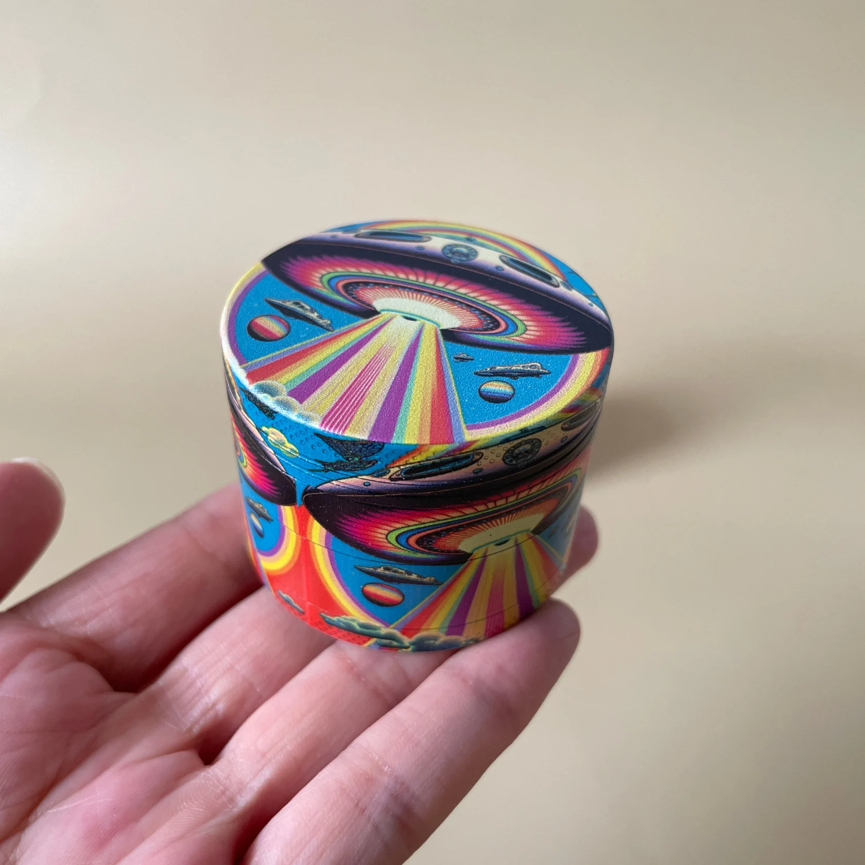 Spaceship and Astronaut Metal Herb Grinder 2inch/50mm - Image 2